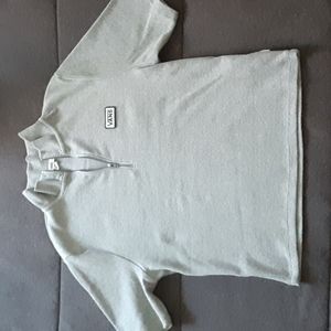 VANS mockneck quarter zip tee